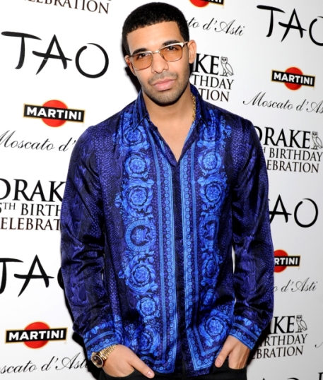 Drake Wears Versace Silk Shirt